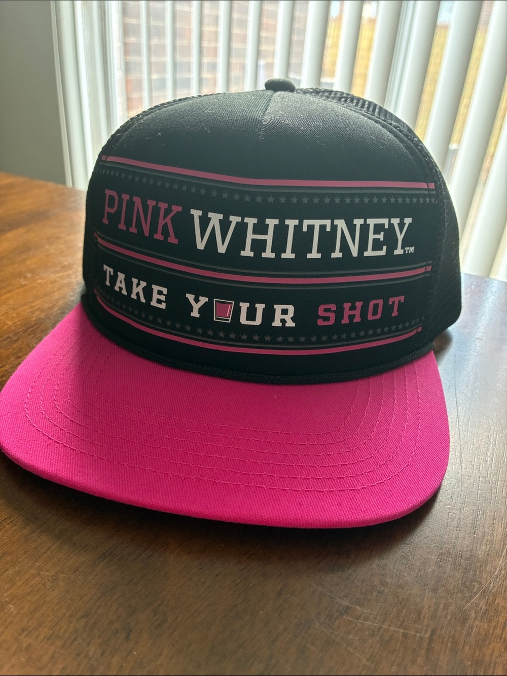 PINK WHITNEY Black & Hot Pink Trucker Hat NWOT SnapBack Cap Bartender Vodka